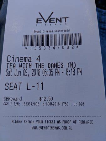 event cinemas smithfield session times.